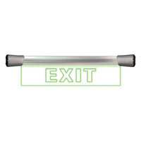 Front view of Sonifex LED Single Flush Mount Sign (15.8") EXIT on white background