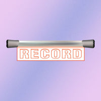 Front view of Sonifex LED Single Flush Mount Sign (15.8") RECORD on purple background