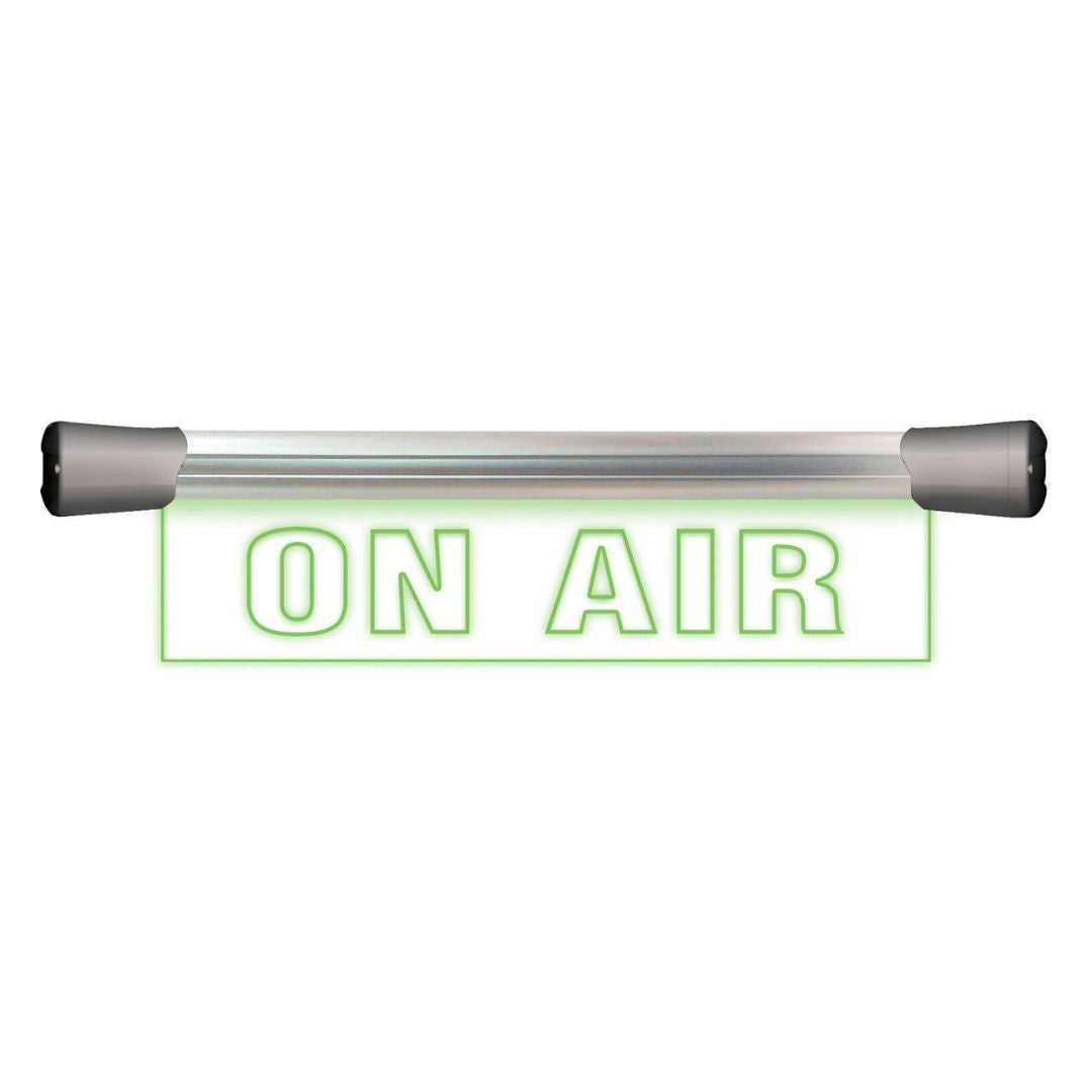 Front view of Sonifex LED Single Flush Mount Sign (15.8") ON AIR on white background