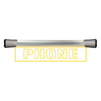 Front view of Sonifex LED Single Flush Mount Sign (15.8") PHONE on white background