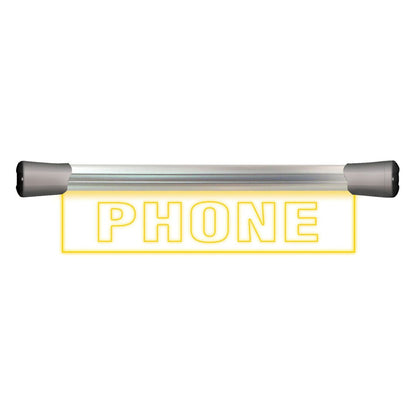 Front view of Sonifex LED Single Flush Mount Sign (15.8") PHONE on white background