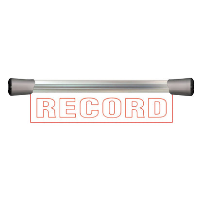 Front view of Sonifex LED Single Flush Mount Sign (15.8") RECORD on white background