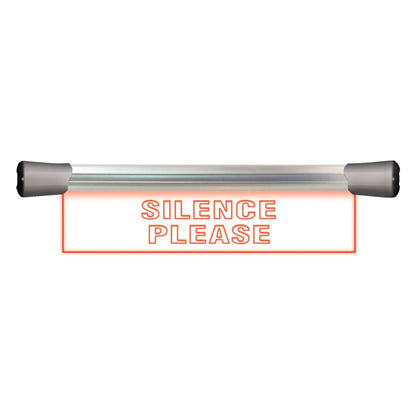 Front view of Sonifex LED Single Flush Mount Sign (15.8") SILENCE on white background