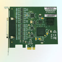 Front view of Sonifex PC-AUR44 on yellow and light blue background