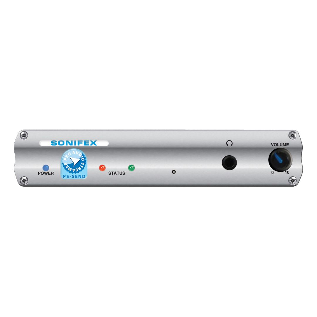 Front panel of Sonifex PS-SEND on white background