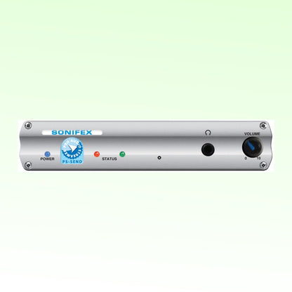 Front panel of Sonifex PS-SEND on light green background
