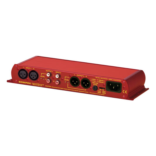 Angled front panel of Sonifex RB-BL2 on white background
