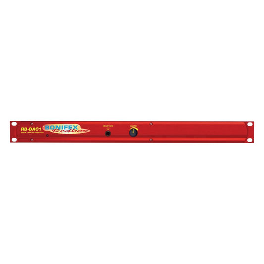 Front view of Sonifex RB-DAC1 on white background