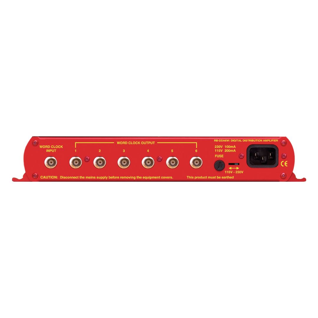 Rear panel of Standard Sonifex RB-DDA6W on white background