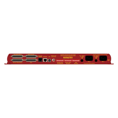 Rear panel of Sonifex RB-DSD8 on white background
