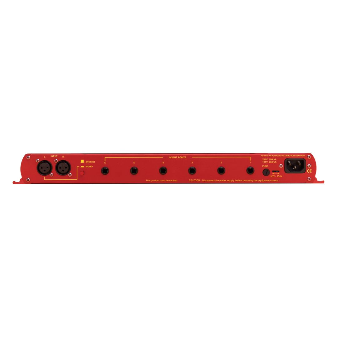 Rear view of Sonifex RB-HD6 on white background