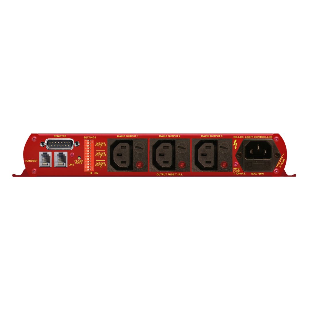 Rear view of Sonifex RB-LC3 on white background