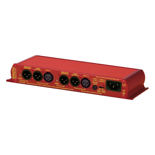 Angled view of Sonifex RB-LI2 on white background
