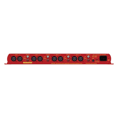 Rear panel of Sonifex RB-LU4 on white background
