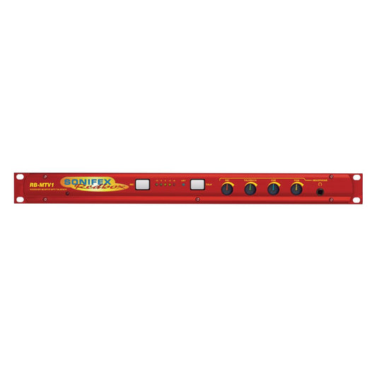 Front panel of Sonifex RB-MTV1 on white background