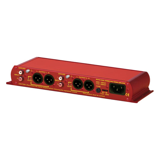 Angled view of Sonifex RB-PA2 on white background