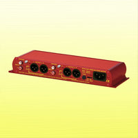 Angled view of Sonifex RB-PA2 on yellow background