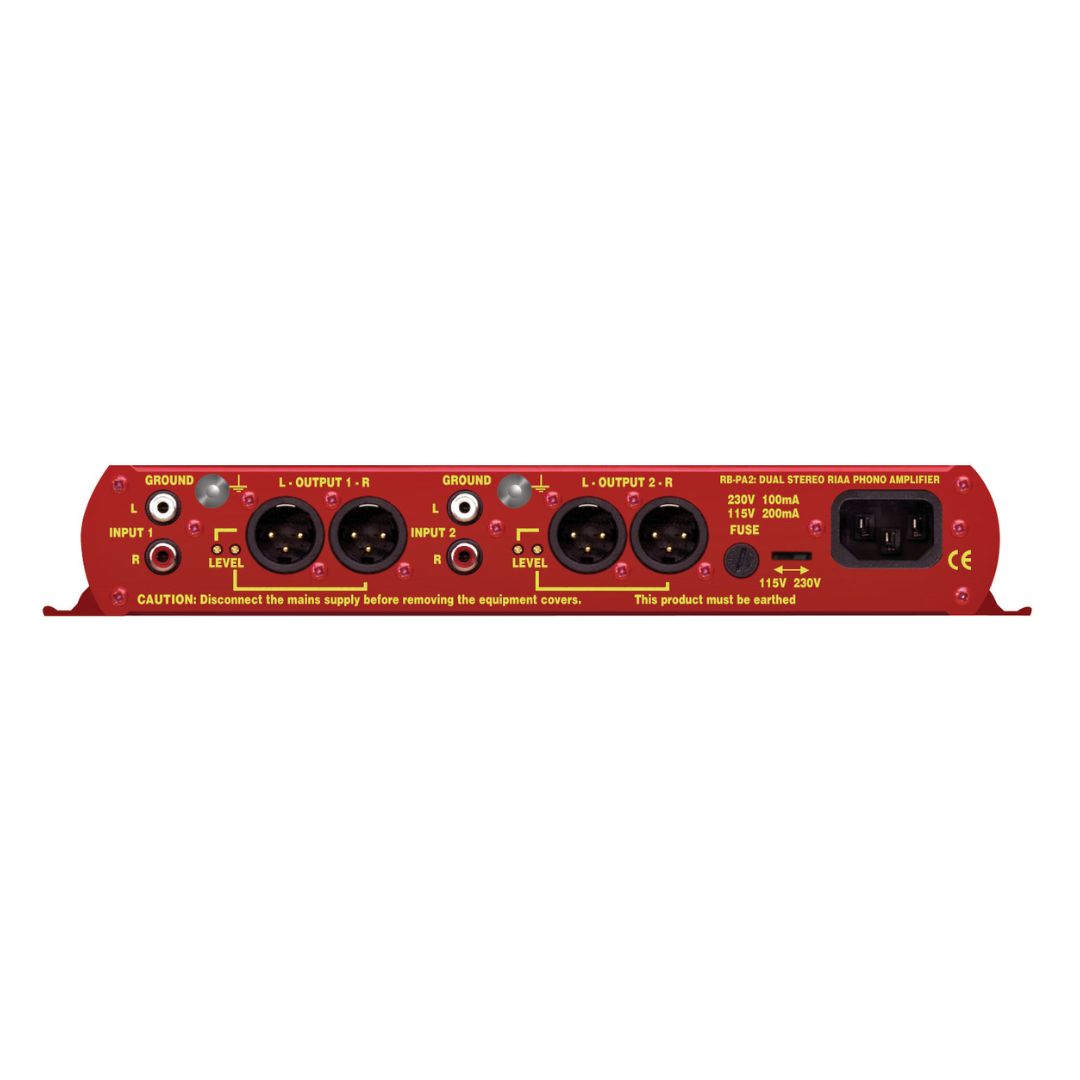 Rear view of Sonifex RB-PA2 on white background