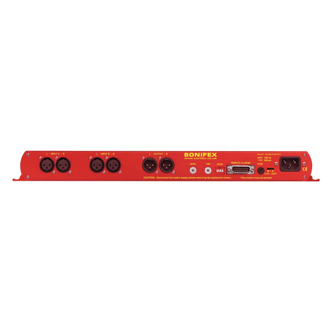 Rear view of Sonifex RB-SD1 on white background