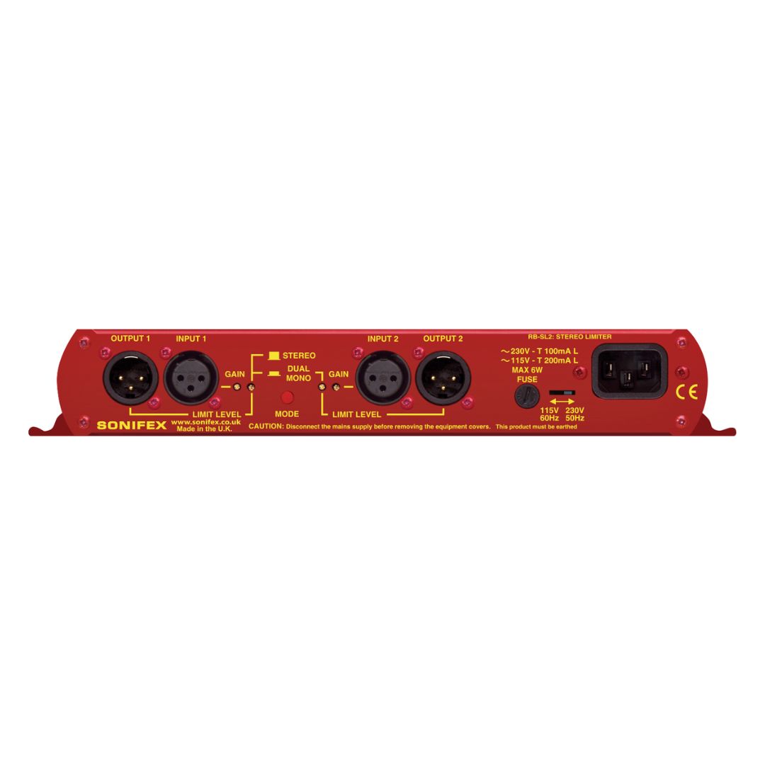 Rear view of Sonifex RB-SL2 on white background