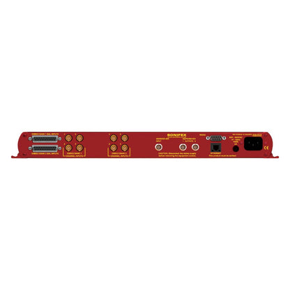 Rear panel of Sonifex RB-VHEMA8 on white background