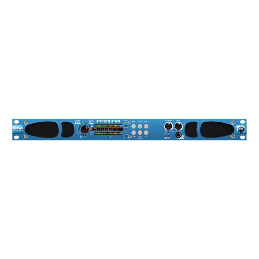 Front panel of Sonifex RM-2S10 on white background