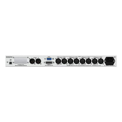 Rear panel of Sonifex RM-2S4 on white background