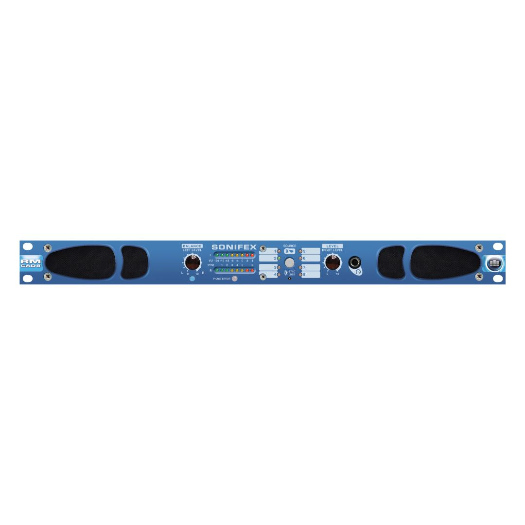 Front view of Sonifex RM-CAD8 on white background