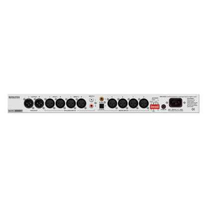 Rear view of Sonifex RM-CAD8 on white background