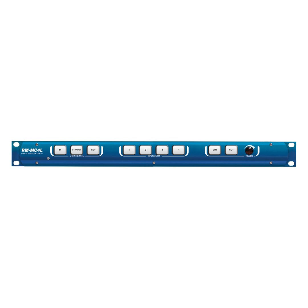 Front panel of Sonifex RM-MC4L on white background