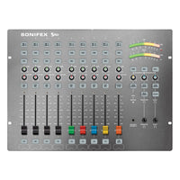 Top view of Sonifex S0v2 Digital/Analog Radio Broadcast Mixer on white background