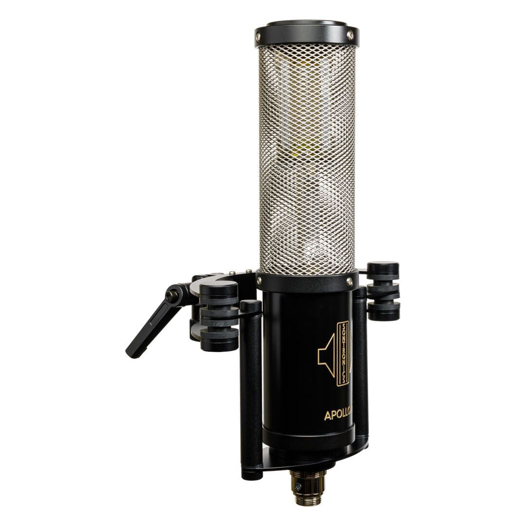Angled view of Sontronics APOLLO 2 Stereo Ribbon Microphone on white background