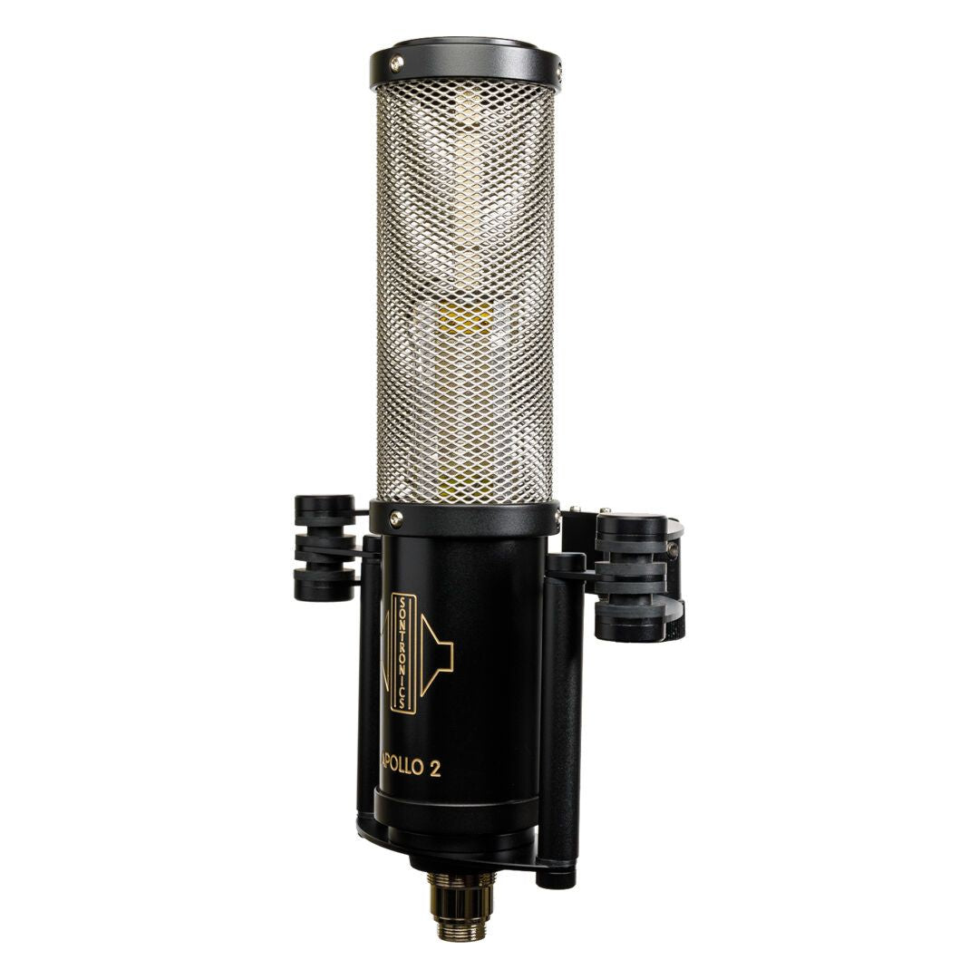 Angled view of Sontronics APOLLO 2 Stereo Ribbon Microphone on white background