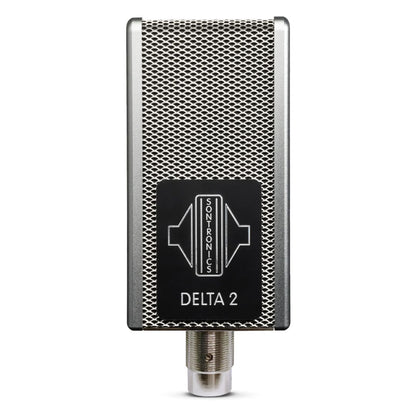 Front view of Sontronics DELTA 2 Rugged Ribbon Microphone on white background