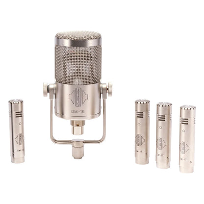 Front view of Sontronics DRUMPACK 5x Piece Drum Microphone Set on white background