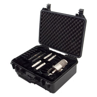 Sontronics DRUMPACK PLUS 7x Piece Drum Microphone Set in carrying case on white background