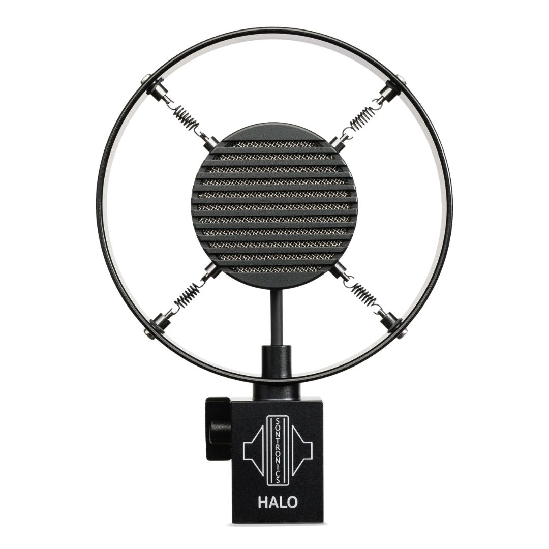 Front view of Sontronics HALO Dynamic Microphone for Guitar Amps on white background