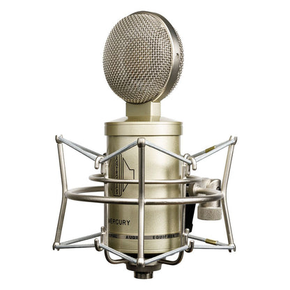 Angled view of Sontronics MERCURY Variable-Pattern Valve Condenser Microphone on white background