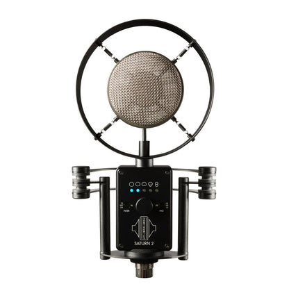 Front view of Sontronics SATURN 2 Multi-Pattern Large-Diaphragm Condenser Microphone on white background