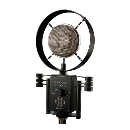 Angled front view of Sontronics SATURN 2 Multi-Pattern Large-Diaphragm Condenser Microphone on white background