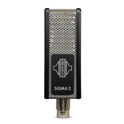 Front view of Sontronics SIGMA 2 Phantom-Powered Ribbon Microphone on white background