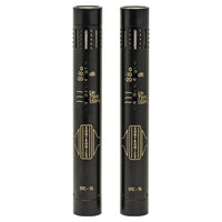 Front view of Sontronics STC-1S Matched Stereo Pair of Condenser Microphones Black on white background