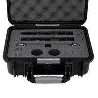 Inclusions of Sontronics STC-1S Matched Stereo Pair of Condenser Microphones Black on white background