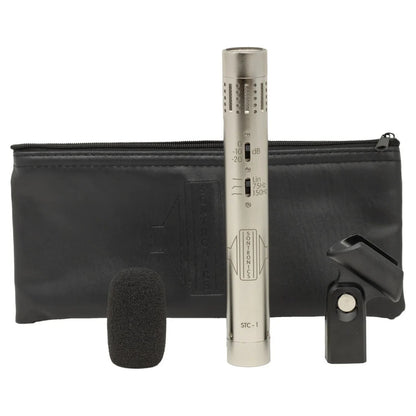 Inclusions of Sontronics STC-1 Small-Diaphragm Condenser Microphone Silver on white background