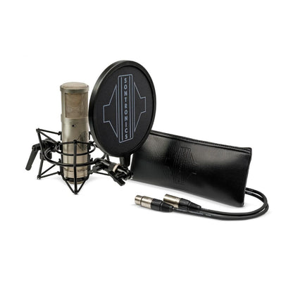 Sontronics STC-3X Pack Versatile Microphone Bundle Silver inclusions on white background