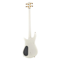 Rear view of Spector Doug Wimbish Euro 4 Signature Bass Guitar (Aged White) on white background