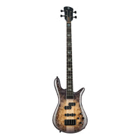 Front view of Spector Euro 4 CST Bass Guitar Natural Violet Burst Gloss on white background