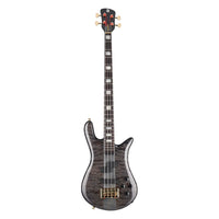 Front view of Spector Euro 4 DW Doug Wimbish Signature Bass Guitar Black Stain Gloss on white background