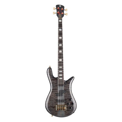 Front view of Spector Euro 4 DW Doug Wimbish Signature Bass Guitar Black Stain Gloss on white background