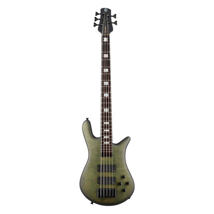 Front view of Spector Euro 5 LX Bass Guitar Haunted Moss on white background
